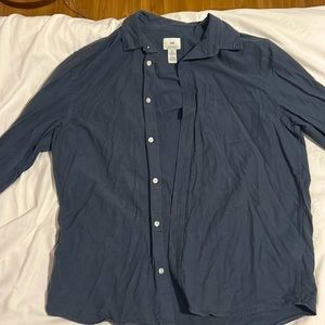 Blue button-up H&M shirt